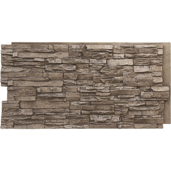 Ekena Millwork Canyon Ridge Stacked Stone, StoneWall Faux Stone Siding Panel PNU24X48CNSA - main
